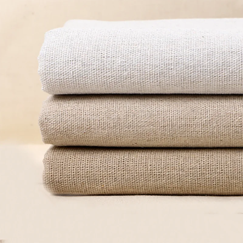 

100x155cm Raw Cloth Faux Linen Cotton Fabric Rough Solid Linen Fabric DIY Sewing Storage Bag And Pillow Case Background Fabric 5