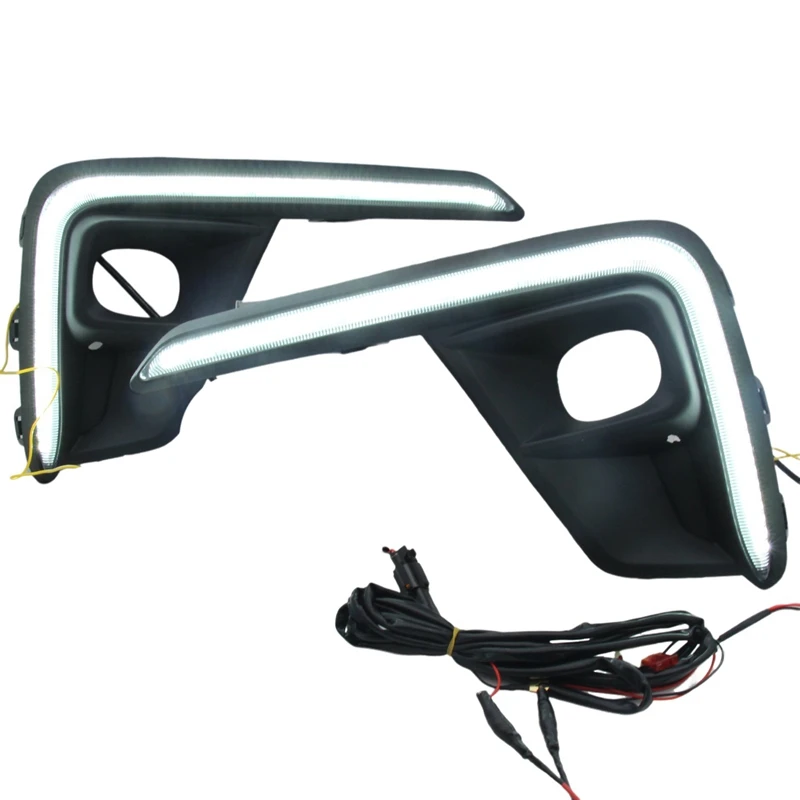 Двухцветные светодиодные дневные ходовые огни противотуманные фары указатель