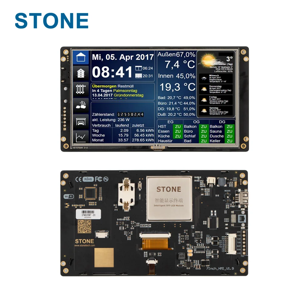 STONE Smart HMI TFT LCD Module Display with Controller Board + Program + Touch Screen