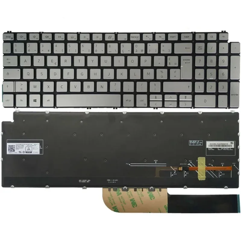 ДЛЯ DELL Inspiron 15-5502 5509 5505 5510 5590 5591 5598 5593 5584 3501 3505 Французская FR Серебряная клавиатура с