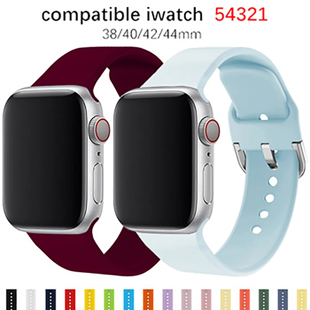 Silicone strap for apple watch band 