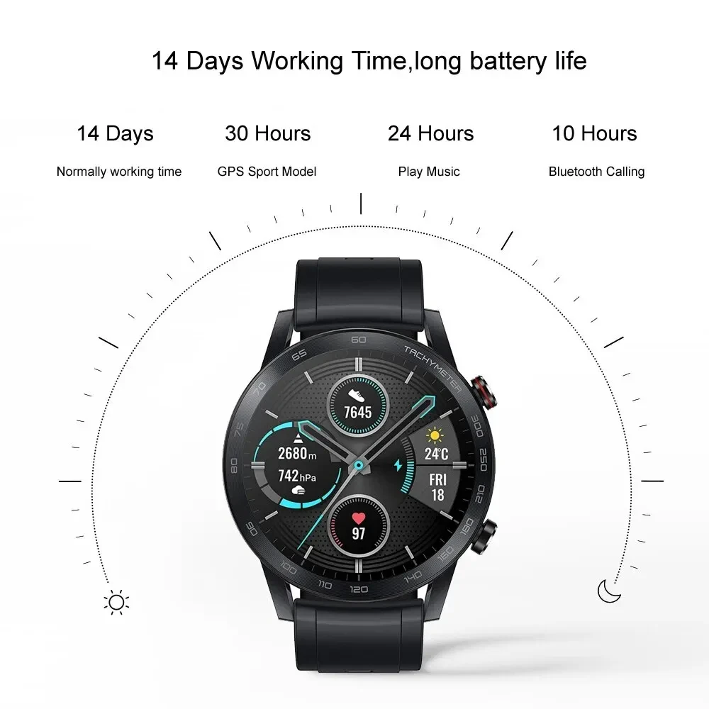 HONOR MagicWatch 2 Смарт-часы 46 мм Bluetooth-умные часы для звонков 14 дней