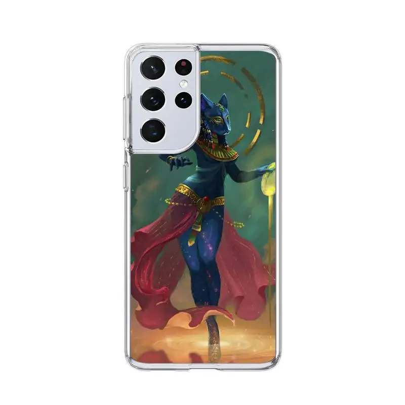 Чехол для телефона в виде древнего египетского кота Samsung Galaxy S30 S22 S21 S20 Fe Lite Ultra S10 E S9