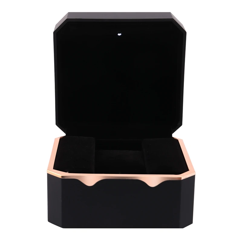 

Watch Box With Octagonal Gold Edge With Light, Paint Watch Storage Box, Watch Box, Watch Box