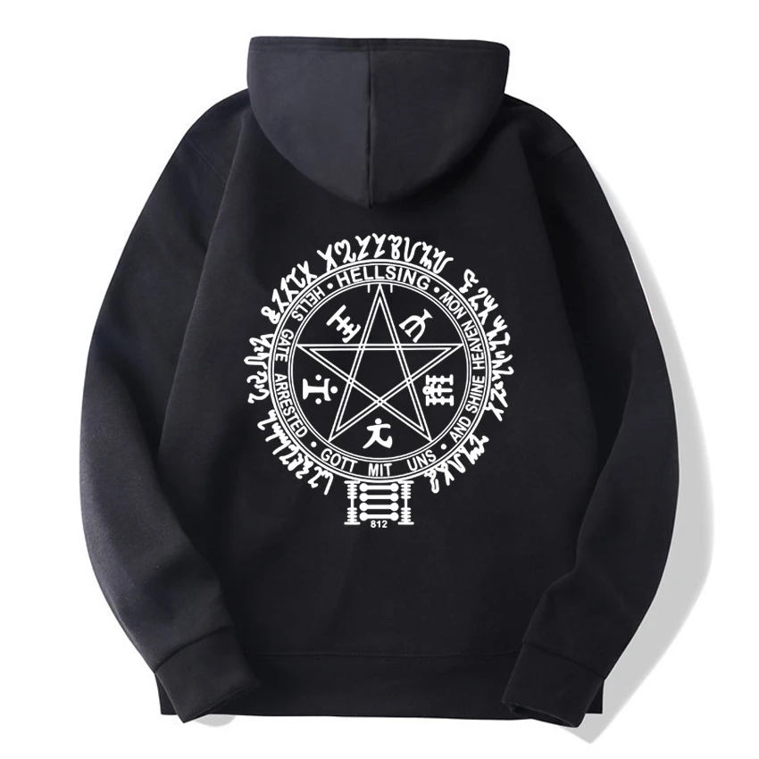 

Anime Hellsing Ultimate Alucard Hoodie Men Fashion Anime Horror Anime Harajuku Casual Warm Loose Top Clothes