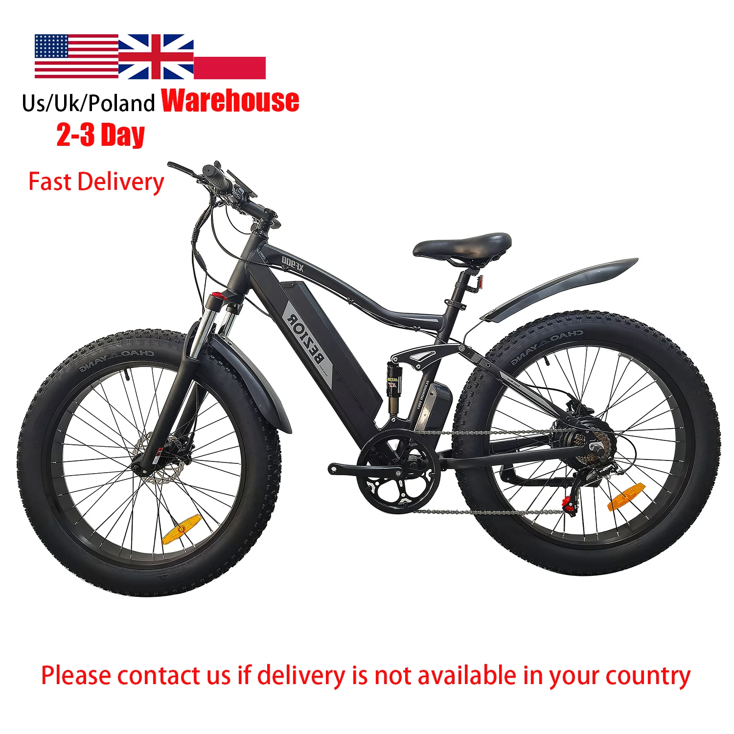

Ebike , electric bicycle 500w brushless motor, 26*4.0 inch rim, speed 45km/h, 7-speed transmission, multi-function LCD display