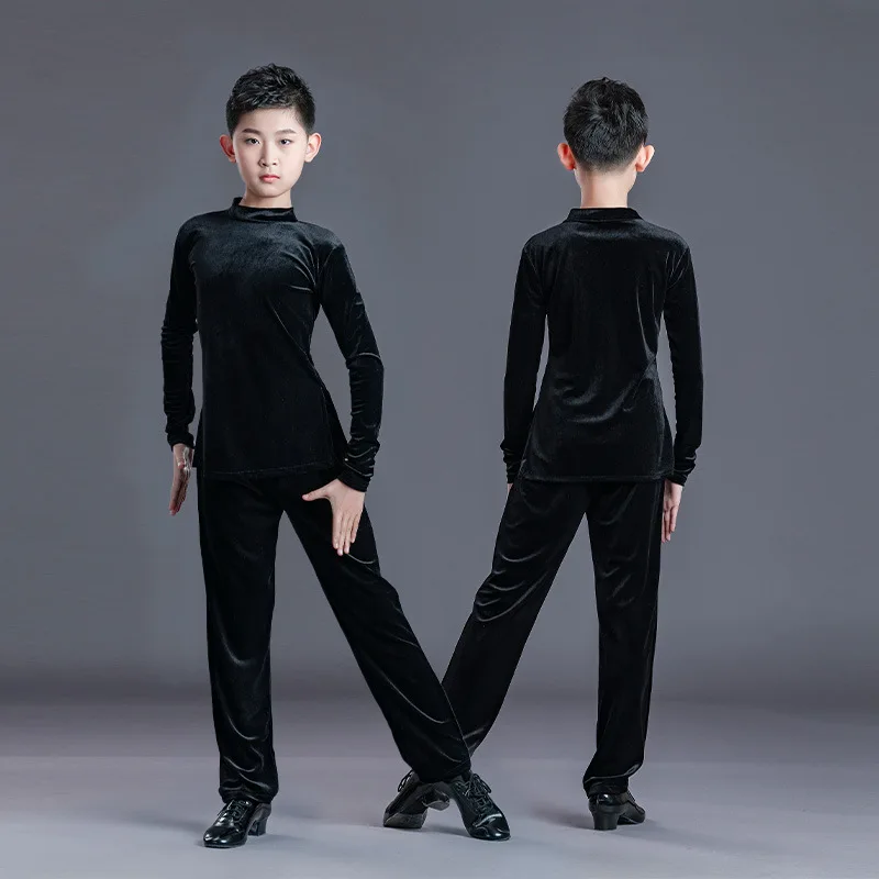 

Exercise clothes Ruffly Ballroom Latin Dance Training Uniform Stage Modern Children Boys and Girls Dancewear Latin Skirt Dancing
