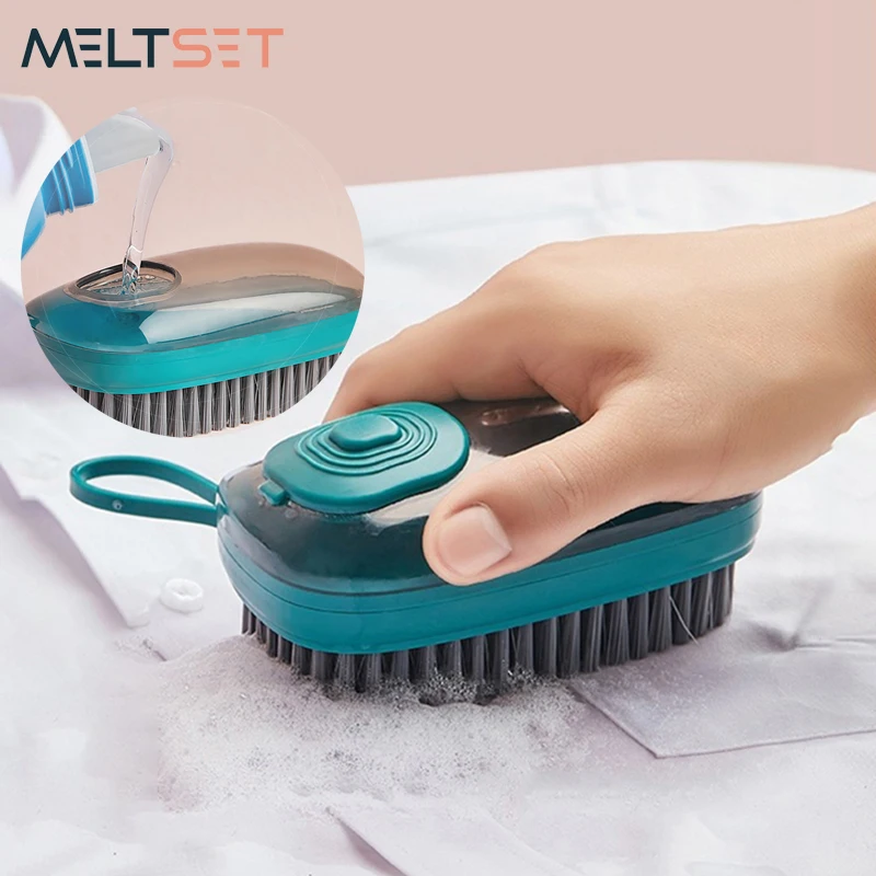 

Automatic Liquid Laundry Brush Multifunction Cleaning Brush Soft Bristles Liquid Soap Dispenser Bathroom Clothes Shoes Brush