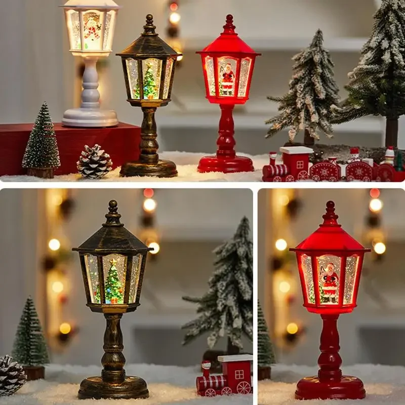 Рождественские свечи в виде снежного шара лампа Креативные украшения Санты