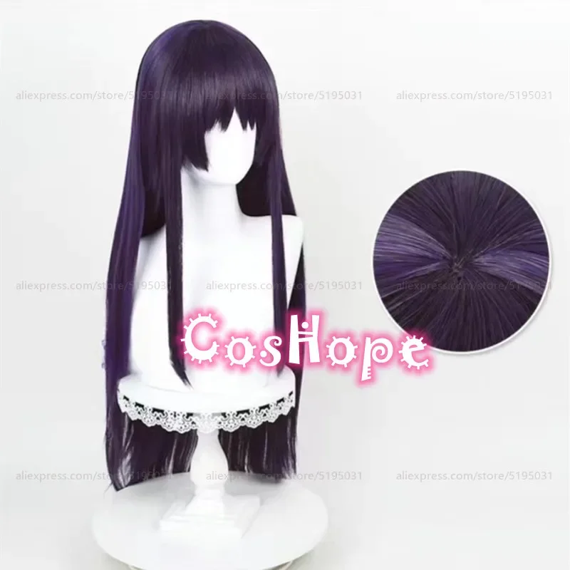 Парик для косплея Touma yamaesomon длиной 80 см прямые черные и фиолетовые искусственные