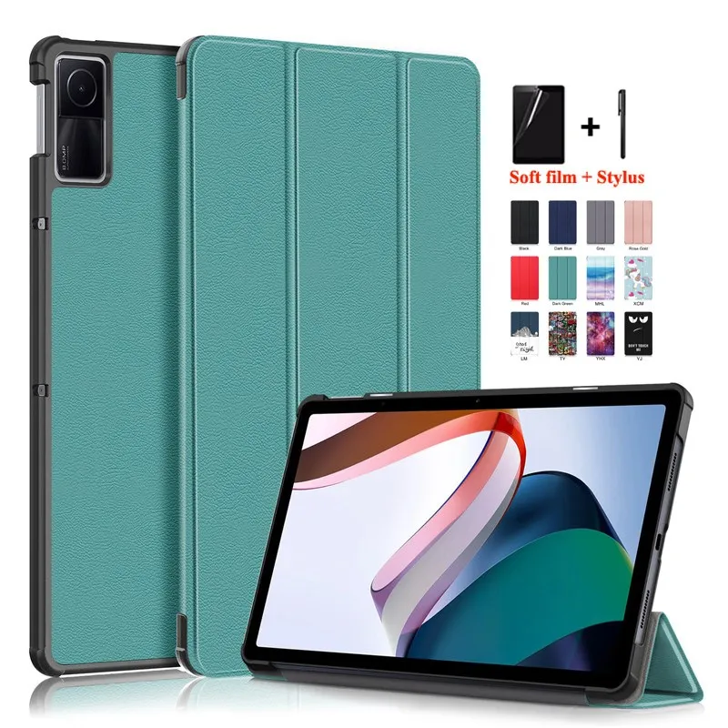

Case for Xiaomi Redmi Pad 10.61 inch 2022 PU Leather Flip Stand Smart Folio Tablet for Redmi Pad RedMiPad Funda Case Cover +Film