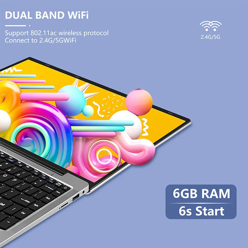 14.1 Inch RAM 8GB DDR4 ROM 128GB 256GB 512GB 1TB SSD Windows 10 Laptop Intel  Portable Laptos Student Notebook 2.4G 5G Dual Wiff images - 6