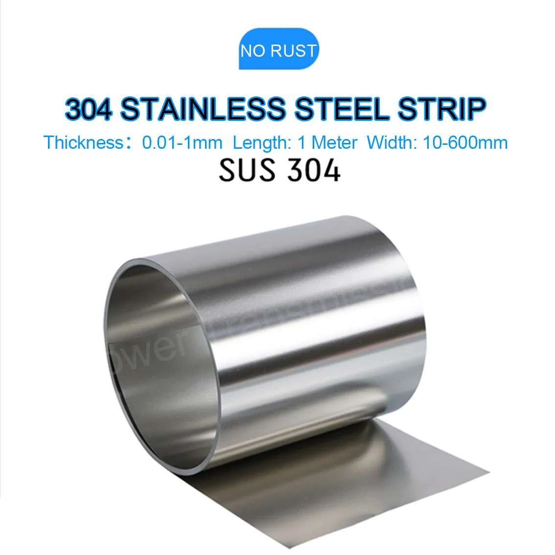 

1 метр полосы из нержавеющей стали 304, толщина 0,01 мм, 0,015 мм, 0,02 мм ~ 0,5 мм, 0,6 мм, 0,8 мм, 1 мм, ширина 10-150 мм, стальная лента, рулон фольги