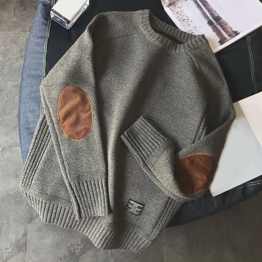 

2023 Men Pullover Sweater Autumn New Fashion Casual Loose Thick O-Neck Wool Knitted Oversize Harajuku Streetwear Knitwear