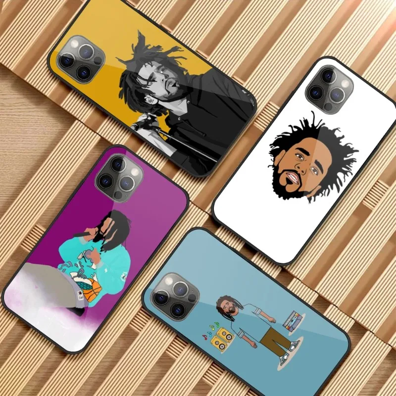 Dreamville J Cole Phone Case For IPhone 13 12 11 XS X 8 7 6 Plus Mini Pro Max SE 2022 Black PC TPU Glass Phone Cover