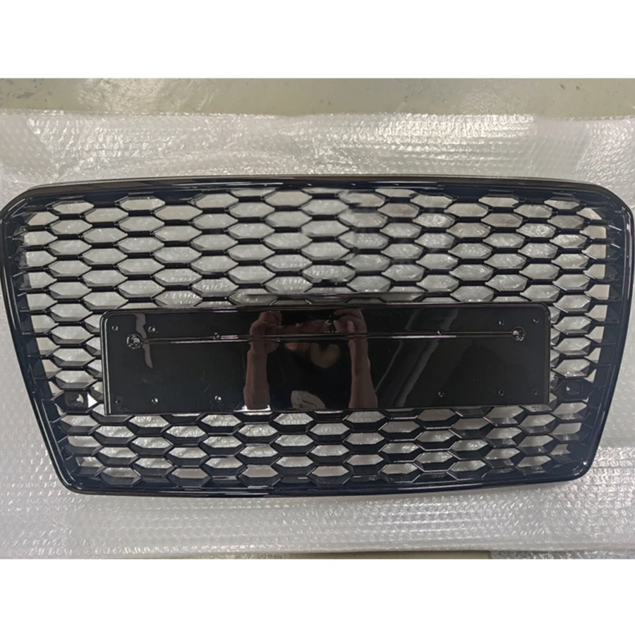 

For RS7 Style Front Sport Hex Mesh Honeycomb HoodGrill Gloss Black for Audi A7/S7 2009-2015 CarAccessories