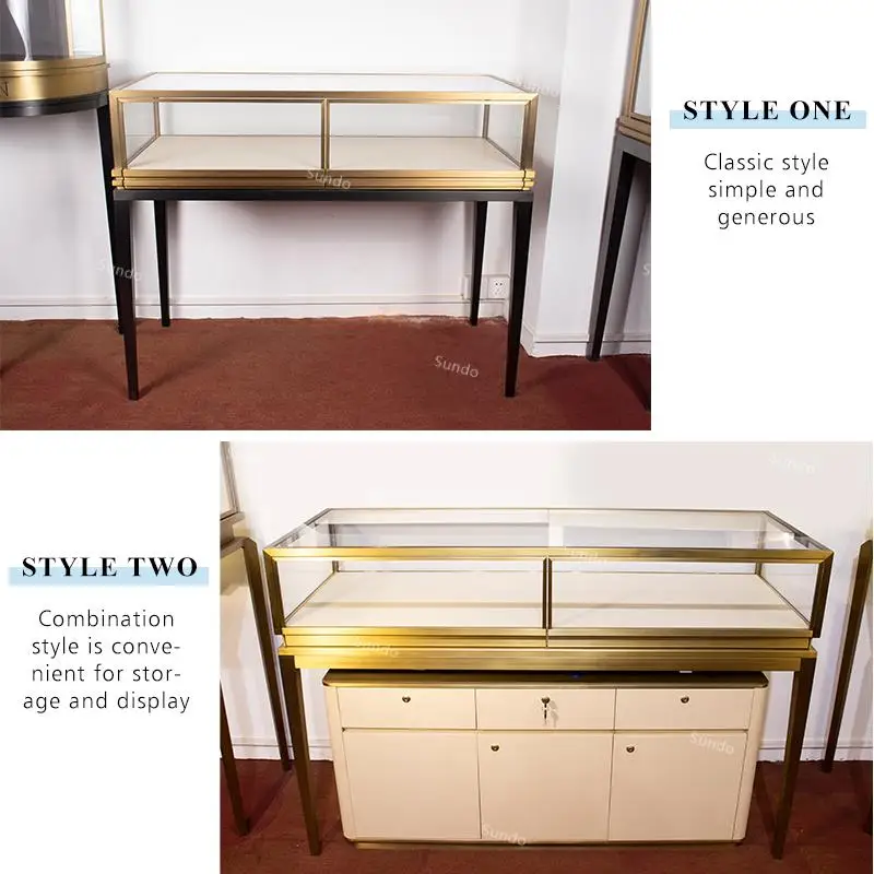 На заказ. Современный стеклянный шкаф из нержавеющей стали на заказ витрина для