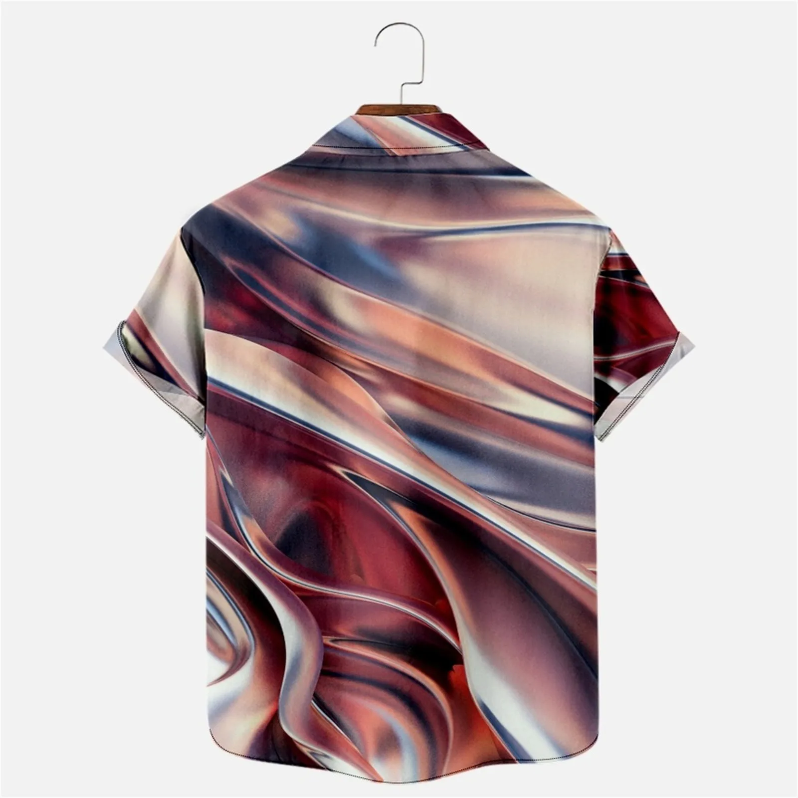 Мужская пляжная рубашка с коротким рукавом цветочным принтом |