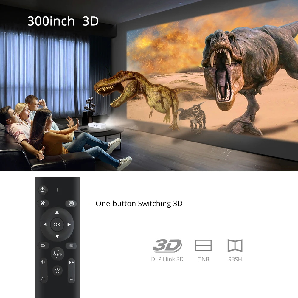 Умный портативный проектор BYINTEK UFO R19 Mini Dlp карманный Android 4K для обучения