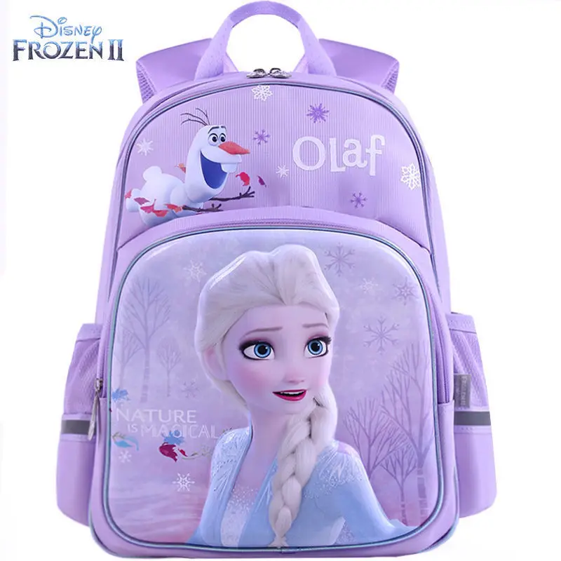 Disney children's schoolbag boys and girls primary school students grades 1-2-3 snow and ice princess Aisha Backpack