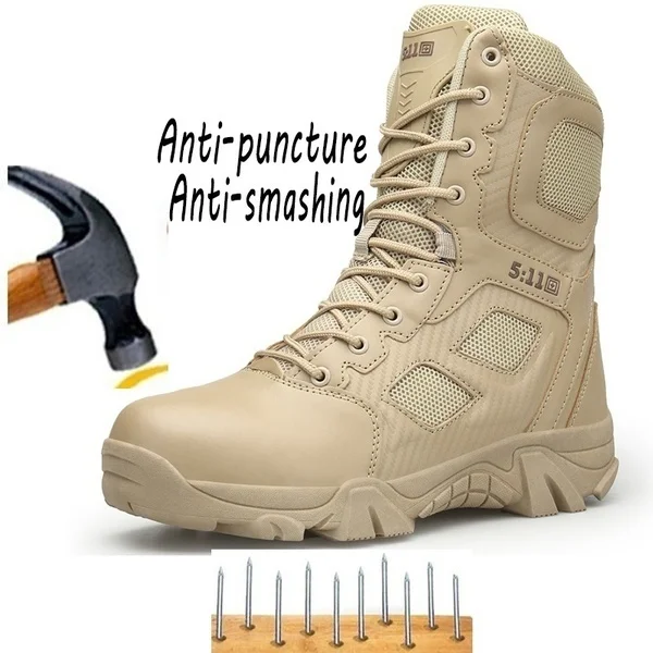 2019 Military Tactical Boots Leather Desert Outdoor Combat Army Hiking Shoes Travel Botas Male Trekking39-47 | Обувь