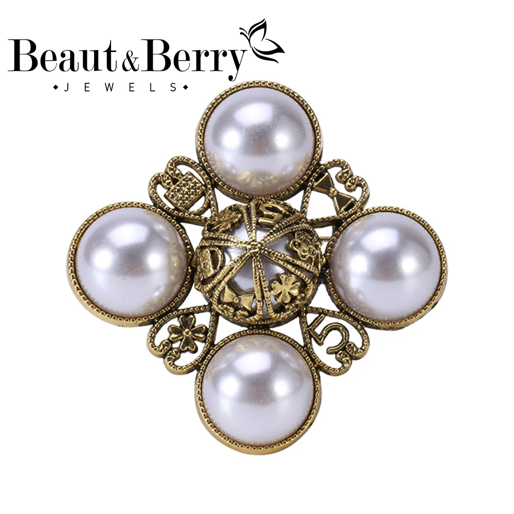 

Beaut&Berry Baroque Pearl Lady Brooch Wedding Party Pin Gift Office Dress Accessory Brooch