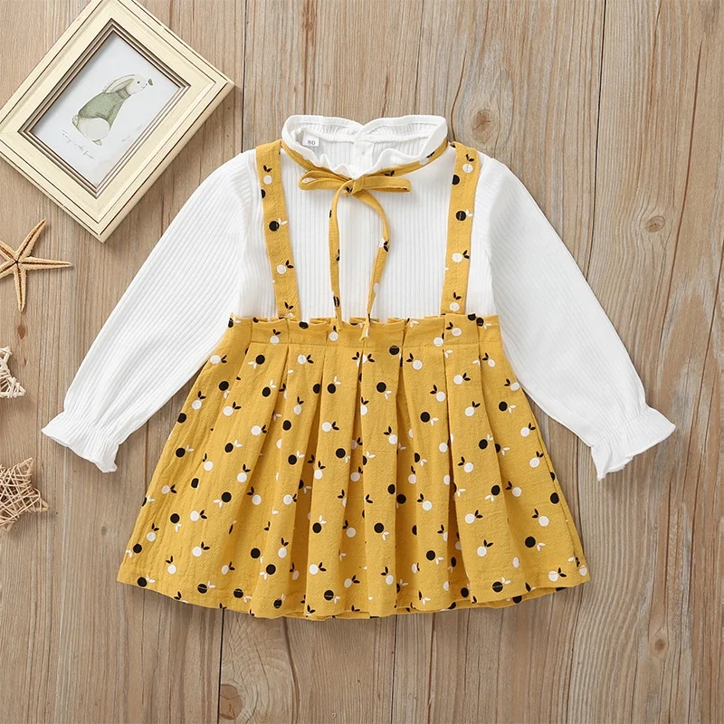 

Dress For Kids 1-4 Years Old Birthday Korean Style Fashion Long Sleeve Cotton Princess Formal Dresses Ootd For Baby Girl