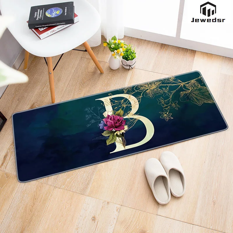 

Lace Alphabet Pattern Living Room Carpet for Kitchen Mat Floor Rug Bath Rugs Doormats Doormat Entrance Home Decor Bathroom Mats