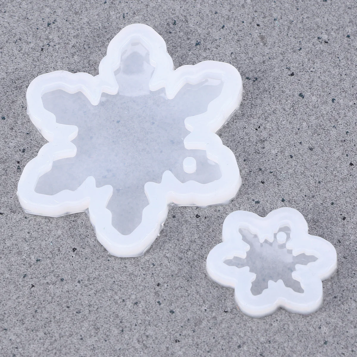 

Silicone Molds Resin Christmas Pendant Snowflake Ornament Casting Mould Holesxmas Making Diy Crystal Epoxywinter Soap