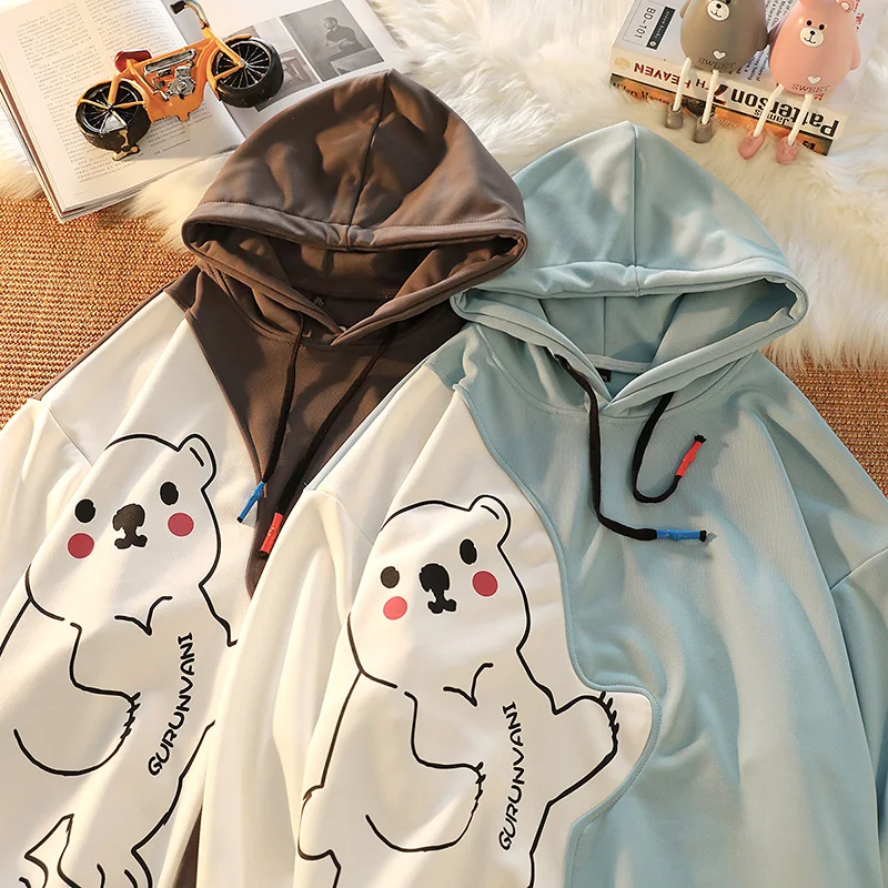 Толстовка мужская с капюшоном Свитшот в стиле оверсайз аниме милый мультяшный