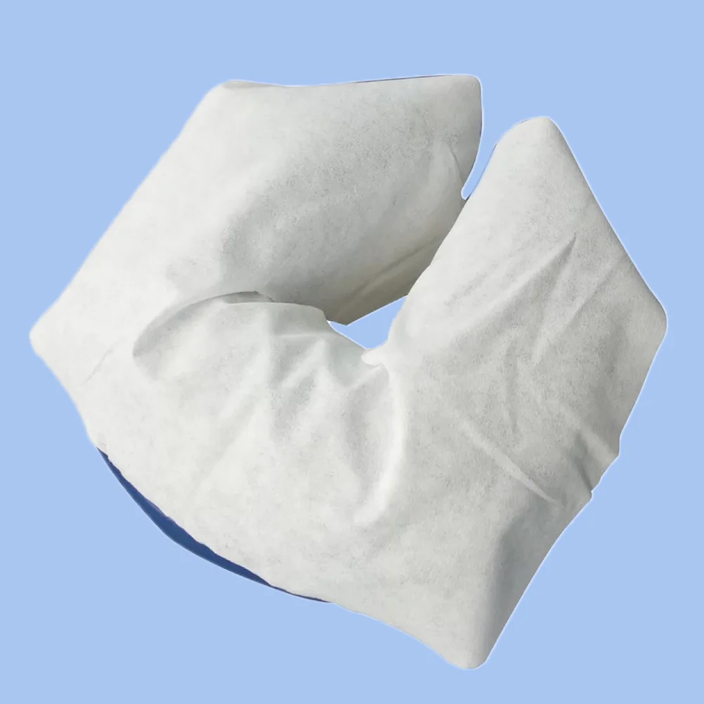 

100Pcs Cradle Covers Non- Sticking Pillow Cushion Headrest Covers for Tables Chairs SPA Salon