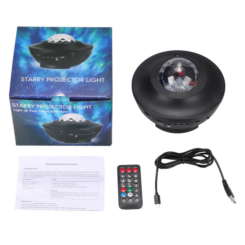 

USB звездный проектор, светодиодный музыкальный Звездный проектор, лампа с голосовым управлением, светильник льник, ночсветильник, проектор