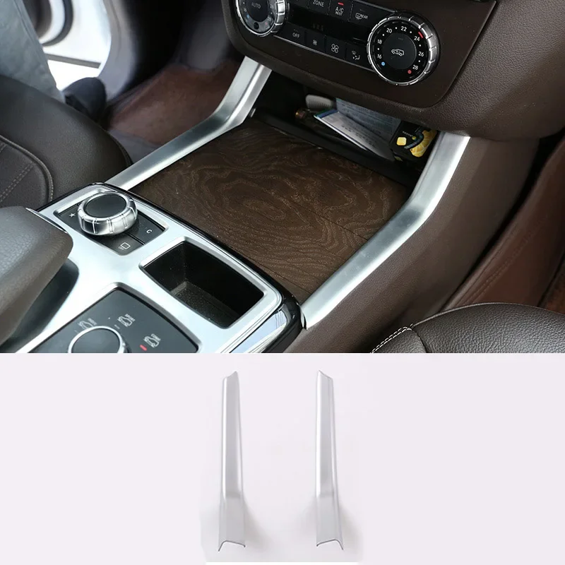 

Для Mercedes-Benz GL ML GLE GLS Class W166 X166 2 шт. центральная полоса переключения передач, боковая полоса, держатель для чашки, полоса, отделка салона автомобиля