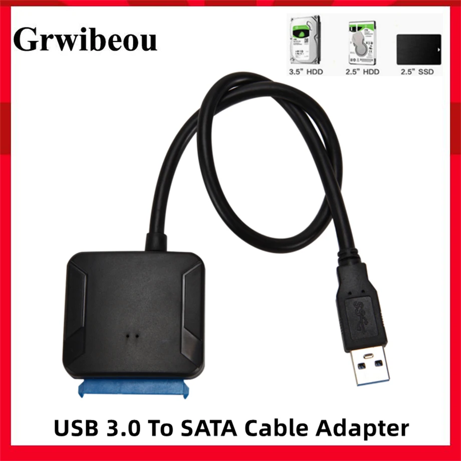 

USB 3.0 To Sata 3 Adapter Converter Cable 3.0 USB Hard Drive Converter Cable For Samsung Seagate WD 2.5 3.5 HDD SSD Adapter