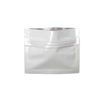 7 5x6 3cm glossy white reusable aluminum foil packaging bags 200pcslot mylar zip lock powder tea sample smell proof storage bag