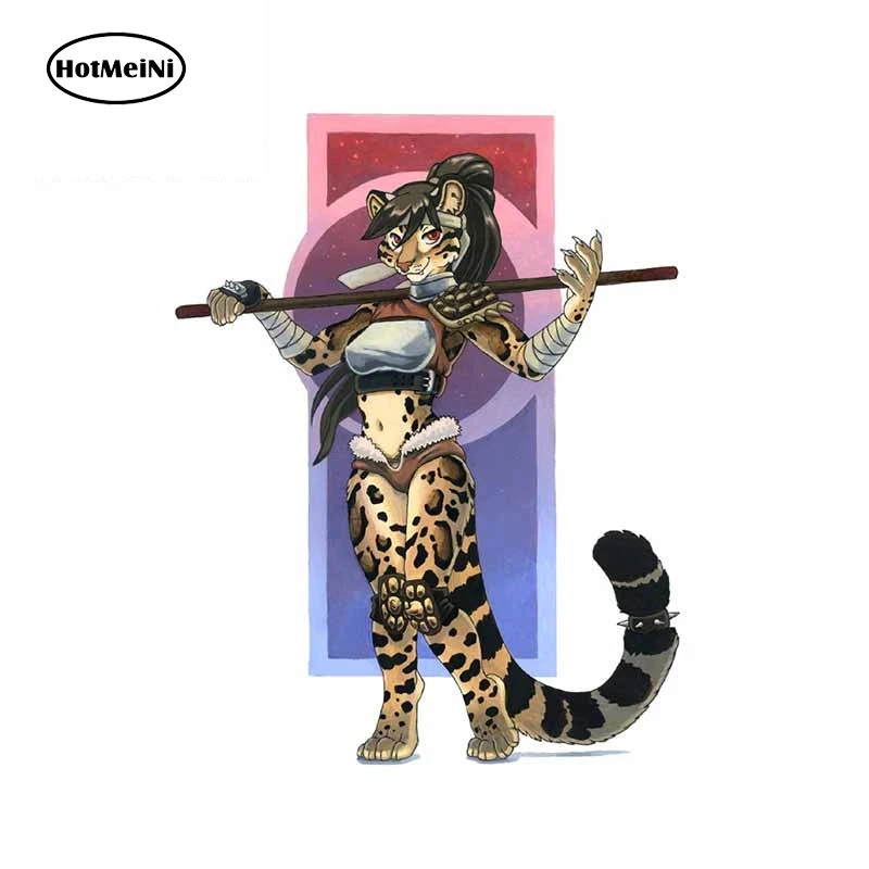 

13cm x 10.1cm for Animal Leopard Brave Heroine Waterproof Personality Car Stickers Refrigerator Decal Vinyl Car Wrap