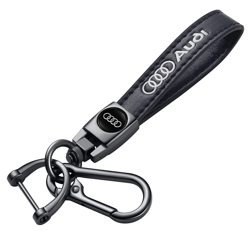 Кожаный автомобильный брелок для ключей аксессуары Audi A1 A2 A3 A4 A5 A6 A7 A8 Q1 Q2 Q3 Q4 Q5 Q6 Q7 Q8