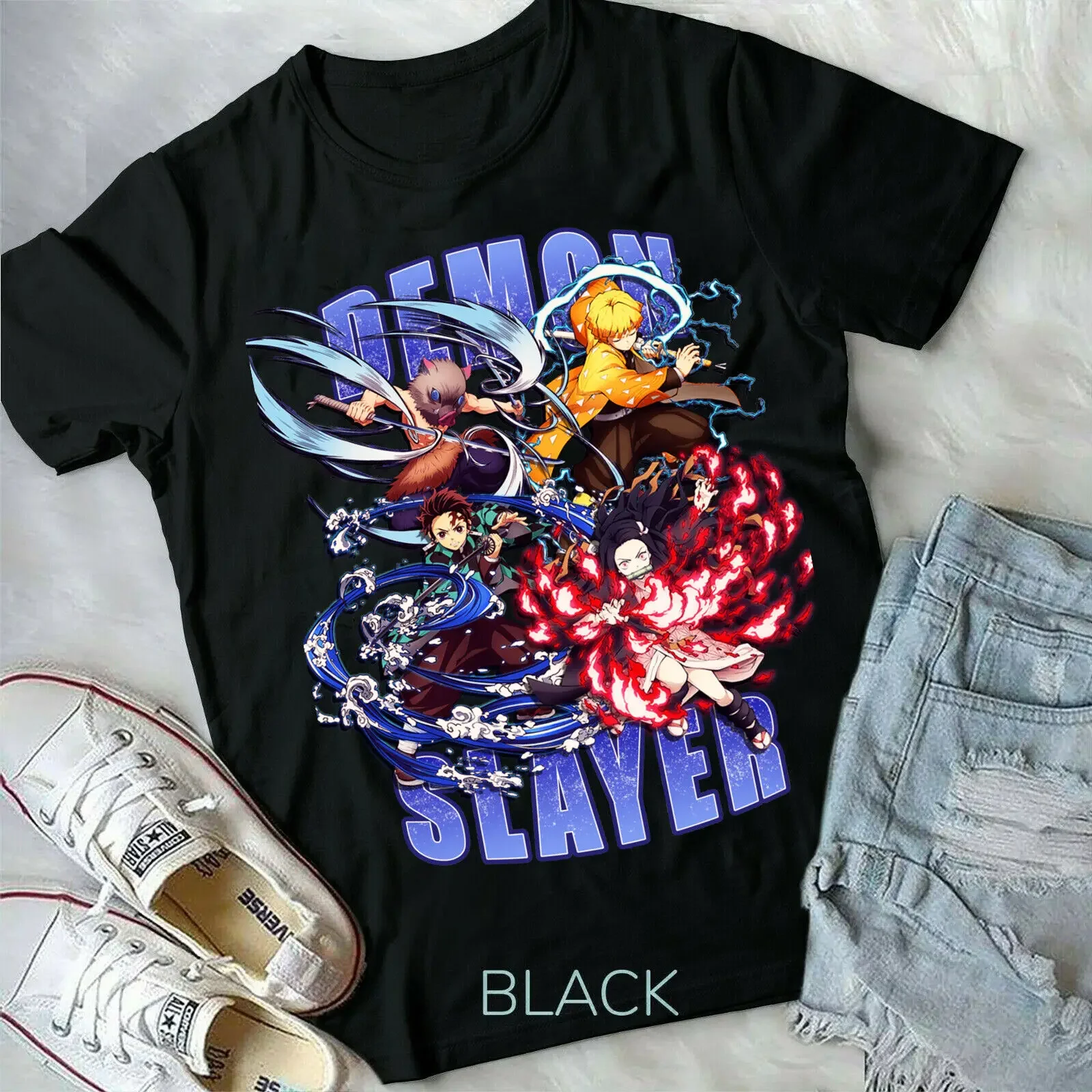 Новинка футболка с изображением демона slaire дизайнерская в винтажном стиле