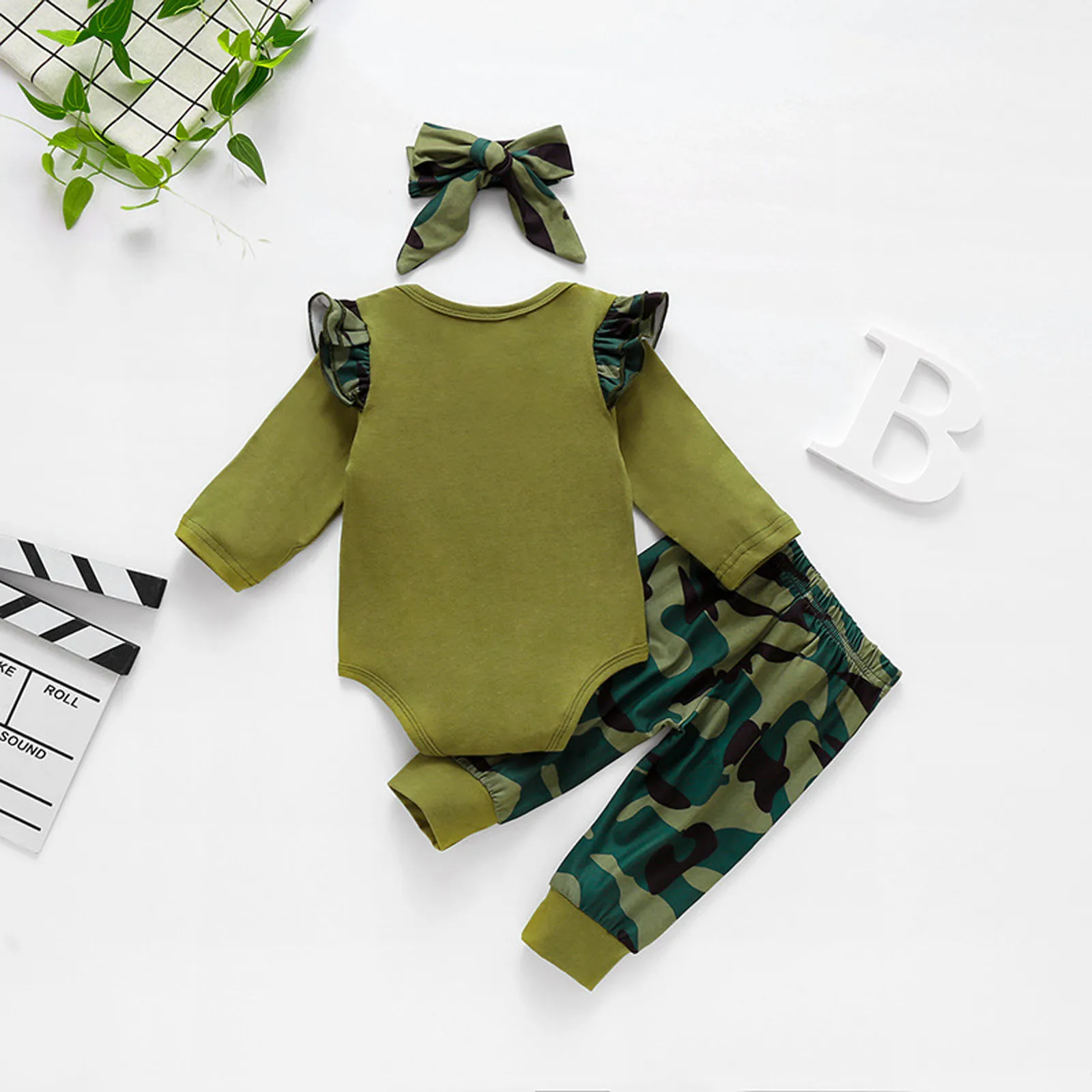 Комбинезон + штаны повязка на голову для новорожденных девочек и мальчиков |