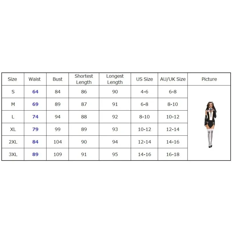 Сексуальный костюм плохой рабиты монахини облегченное нарядное платье сестры F