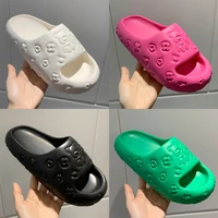 new couple fashion bear cute non slip thick soled indoor and outdoor slippers mens flip flops women street sandals graffiti