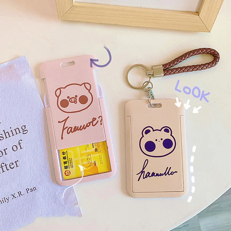 

Animal Print Card Cover Cartoon Card Cover Card Cover Access Control Card Cover Slide Cartoon Cute Korean Style Girly Card Cover
