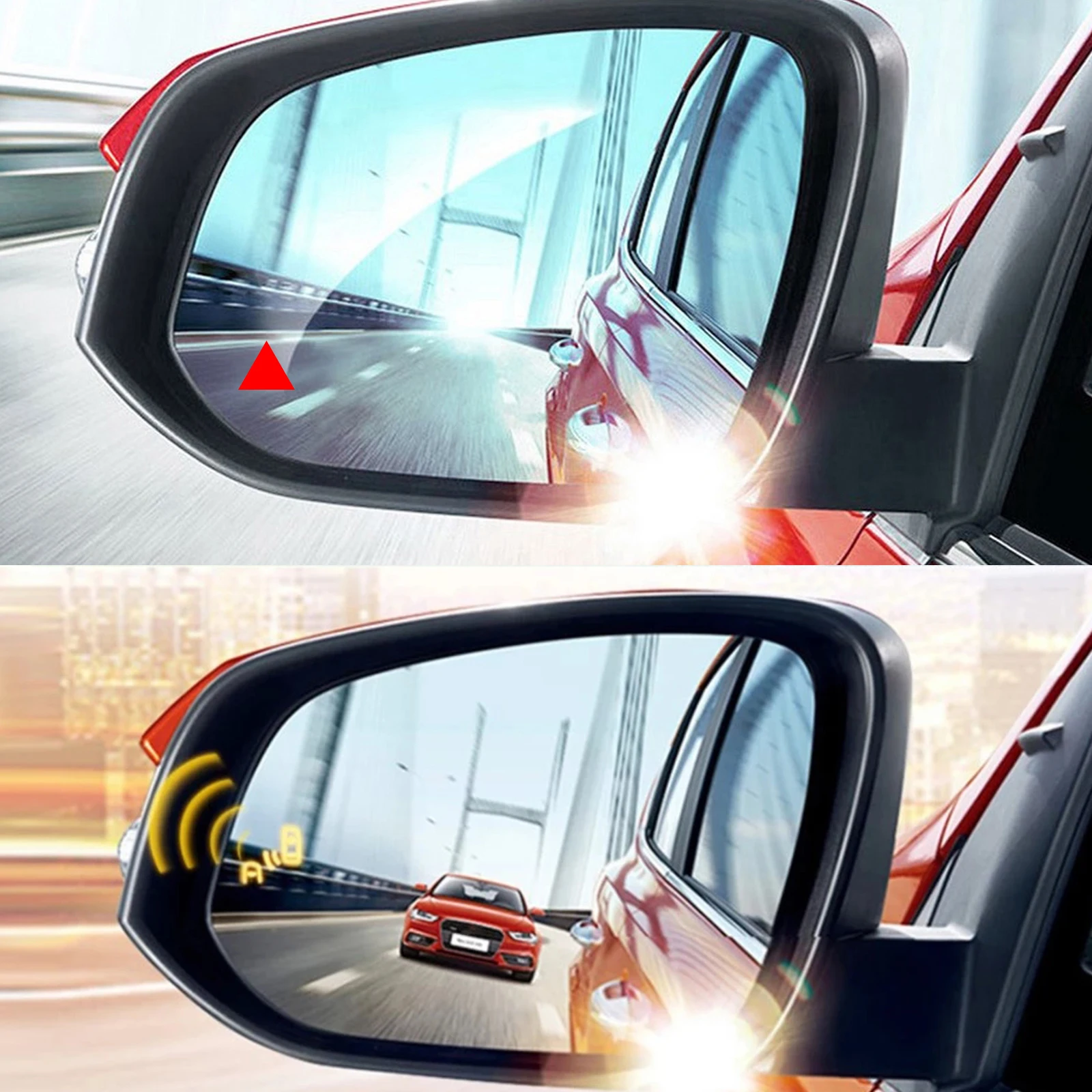 

BSD Lens Light Car Blind Spot Monitoring System Alarm Radar Safety Driving Ultrasonic Sensor Distance Assist Lane Changing Tool