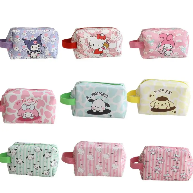 

Sanrio аниме хобби My Melody Kuromi Cinnamoroll Hello Kitty Женская портативная косметичка большой емкости карандаш для студентов