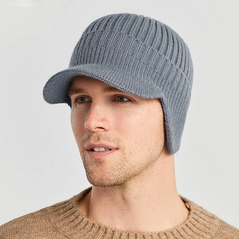

Elastic Warm Soft Knitwear Spring Winter Bomber Hats Russian Earflap Outdoor Skiing Slouchy Knitted Cap Women Men Casual Hat