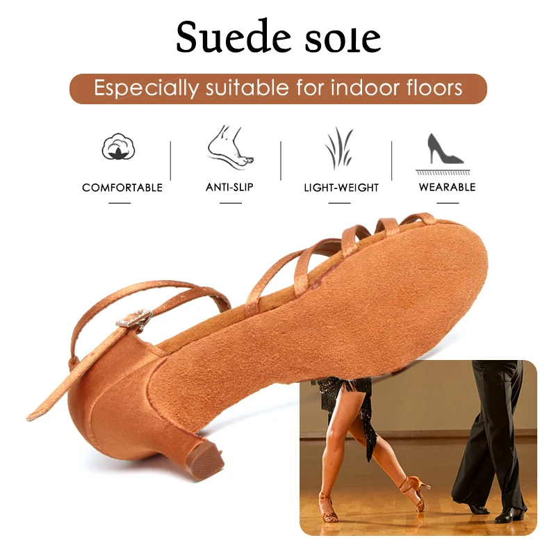 Женские туфли для танцев профессиональные атласные из искусственной кожи на