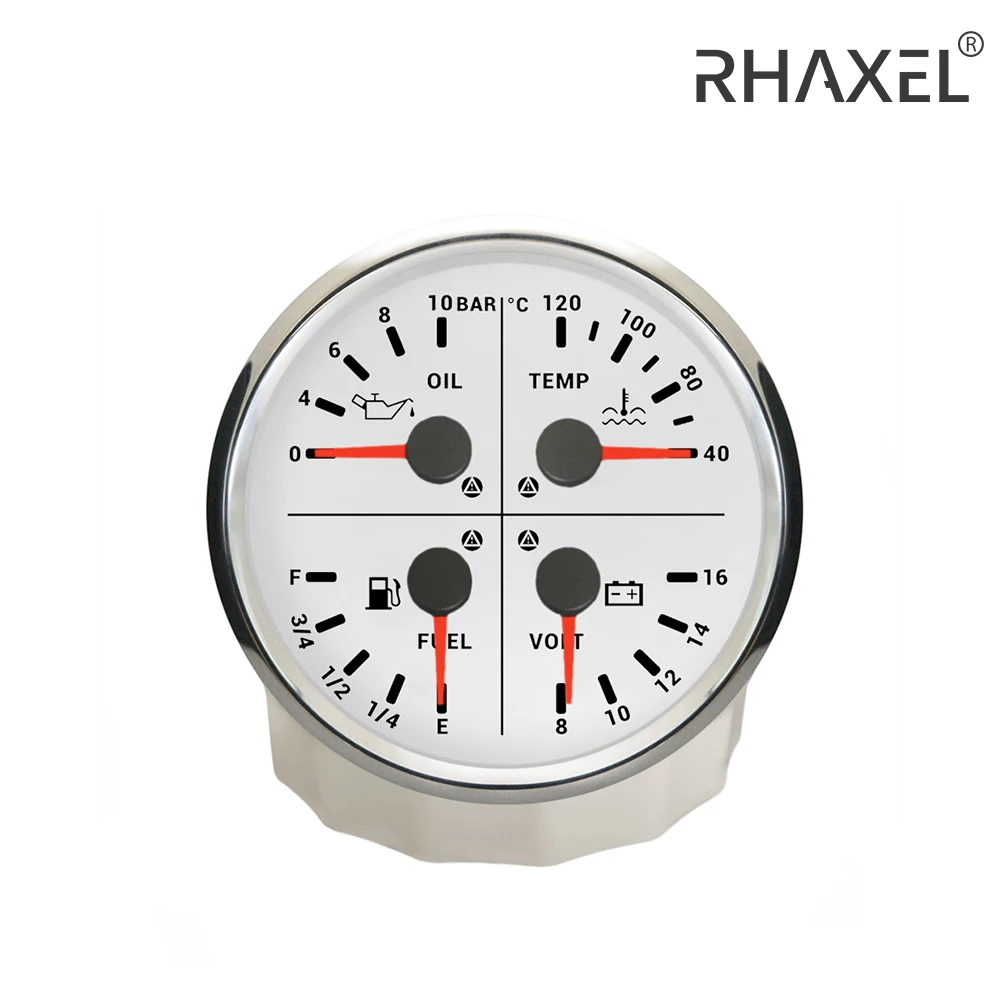 RHAXEL 110 мм 4 в 1 Многофункциональный манометр давления масла 0-10 бар Температура