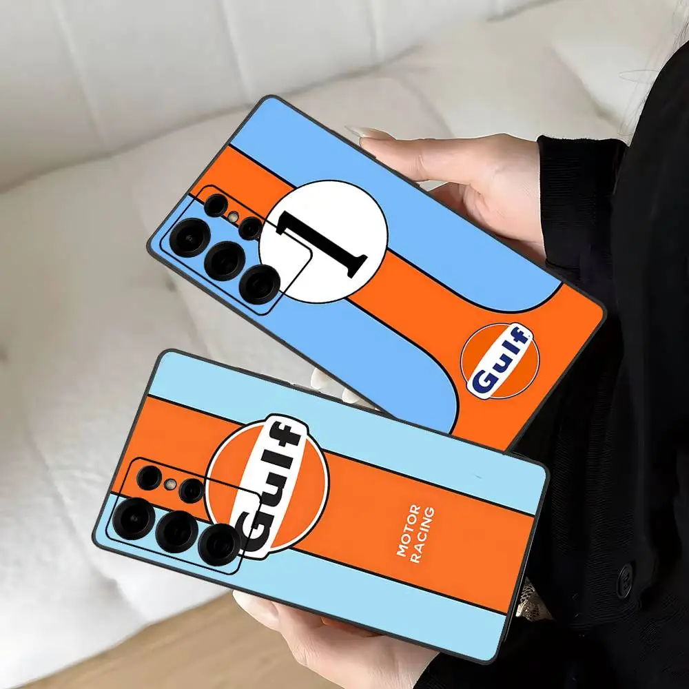 Фото Чехол для телефона с логотипом G-Gulfs Racing Car для Samsung S 24 Fe 25 Ultra Plus 20 Lite 21 30 22 23 24 22 Ultra 5G Fundas №1