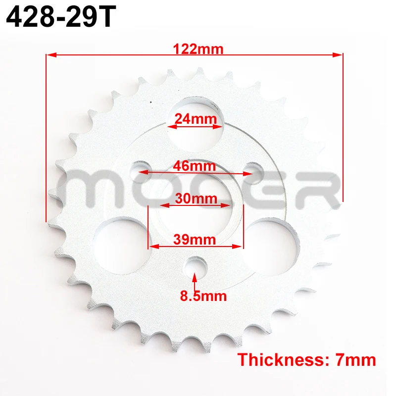 

428 29T/35T зубчатый привод 29/35 зуб 30 мм цепная Звездочка для мотоцикла Honda Monkey мотоцикл Pit Dirt Bike запчасти