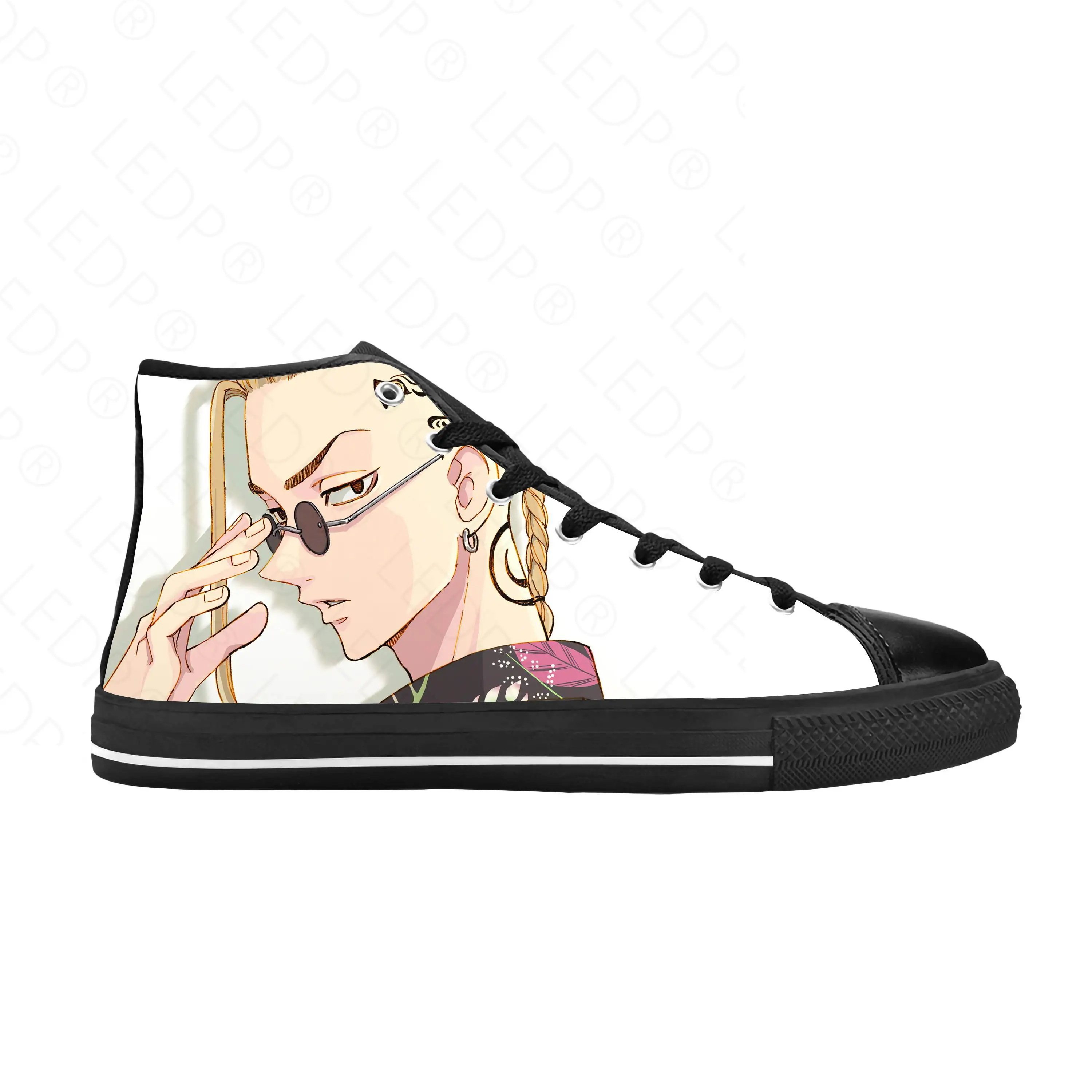 

Кроссовки унисекс из ткани с высоким верхом и 3D принтом